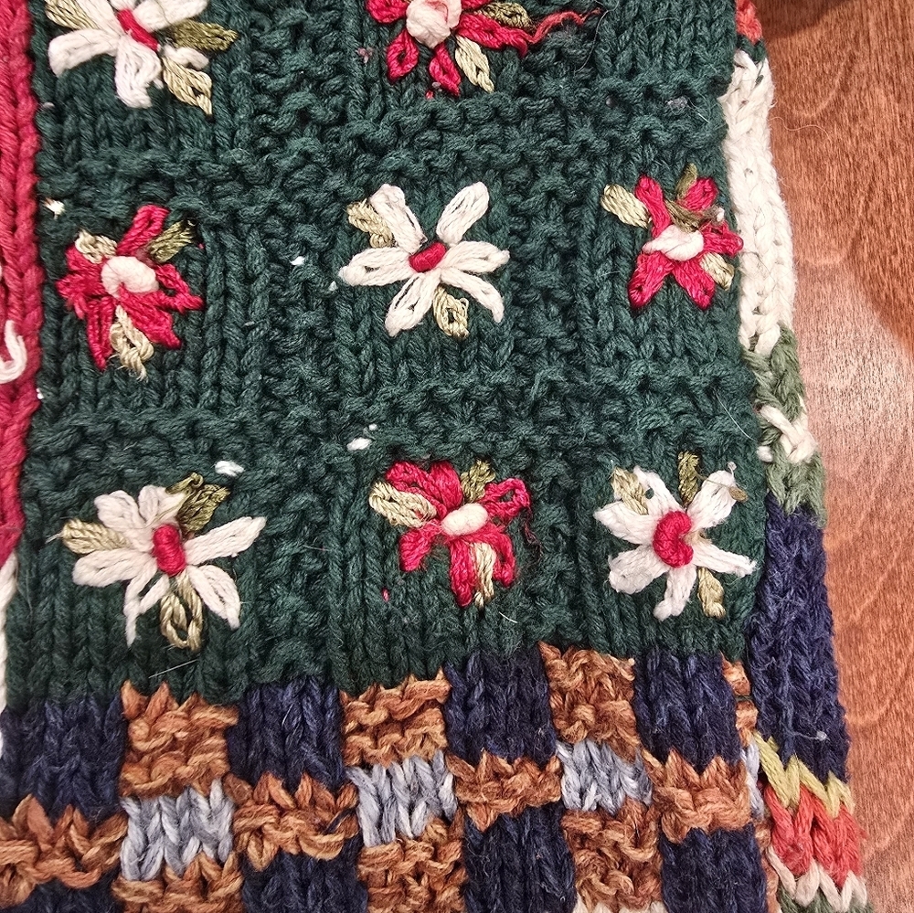 Vtg Heirloom Collectibles Christmas Chunky Cardigan Sweater Size M - Picture 10 of 11